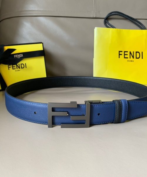 1:1 Replica Fendi Belt With Double F Buckle Black For Women, Women Belt