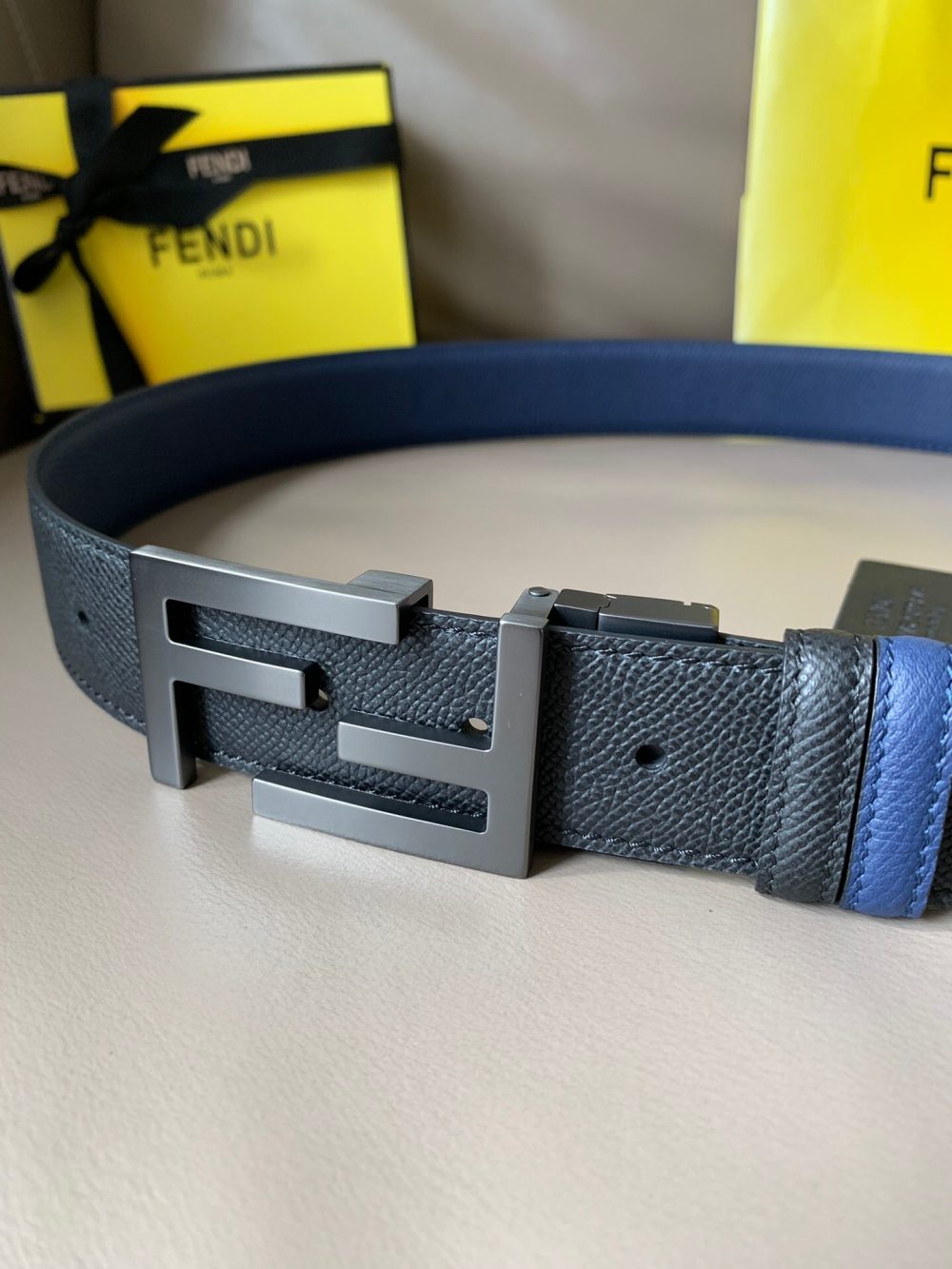 1:1 Replica Fendi Belt With Double F Buckle Black For Women, Women Belt - Image 6