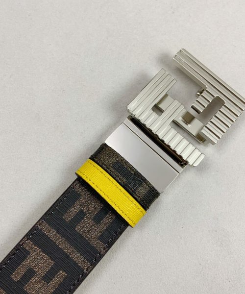 1:1 Replica Fendi Belt With Double F Buckle Brown For Women, Women Belt