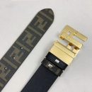 1:1 Replica Fendi Belt With Double F Buckle Brown For Women, Women Belt