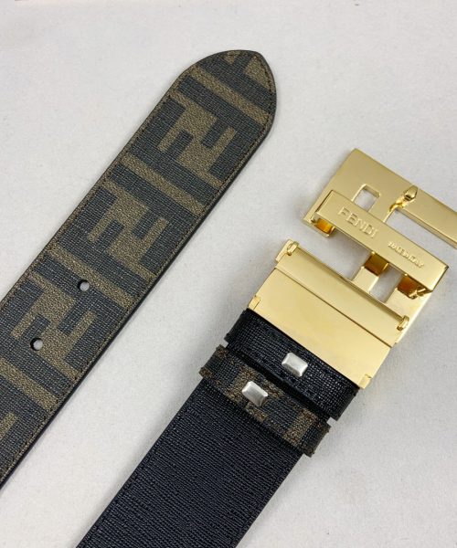 1:1 Replica Fendi Belt With Double F Buckle Brown For Women, Women Belt