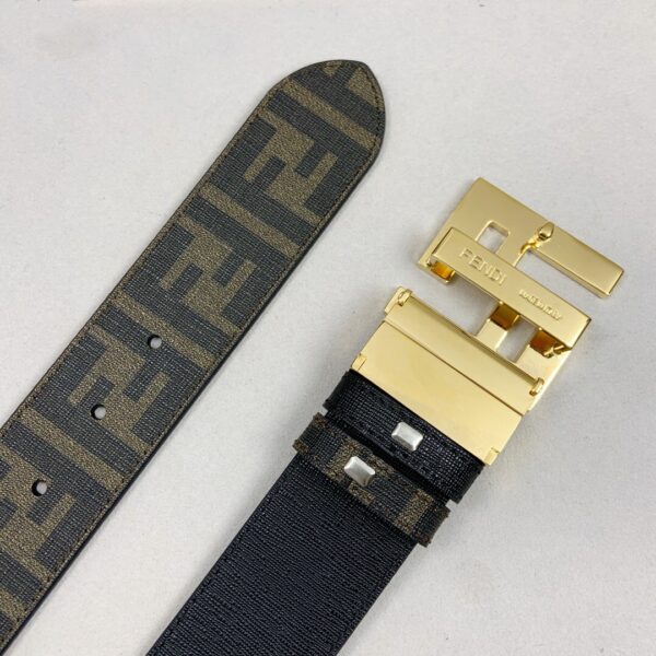 1:1 Replica Fendi Belt With Double F Buckle Brown For Women, Women Belt