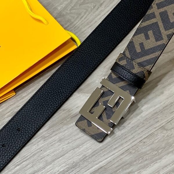 1:1 Replica Fendi Belt With Double F Buckle Brown For Women, Women Belt
