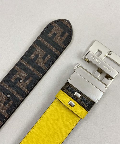 1:1 Replica Fendi Belt With Double F Buckle Brown For Women, Women Belt