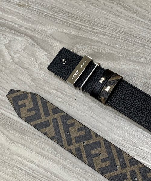 1:1 Replica Fendi Belt With Double F Buckle Brown For Women, Women Belt