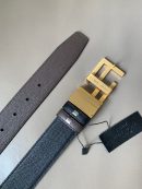 1:1 Replica Fendi Belt With Double F Buckle Grey For Women, Women Belt