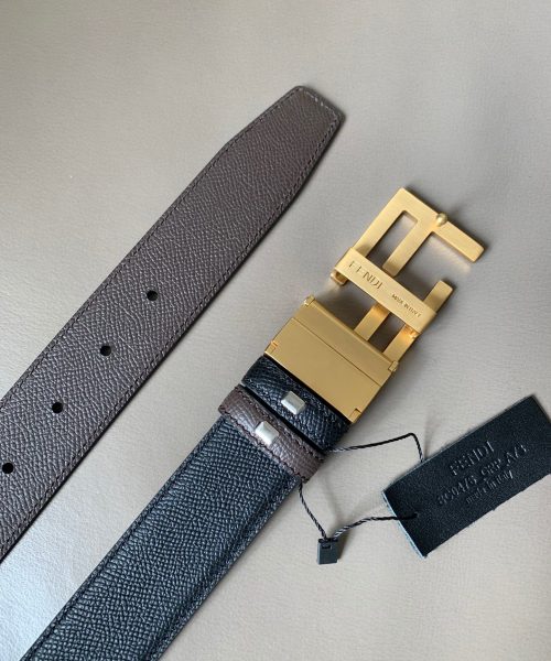 1:1 Replica Fendi Belt With Double F Buckle Grey For Women, Women Belt