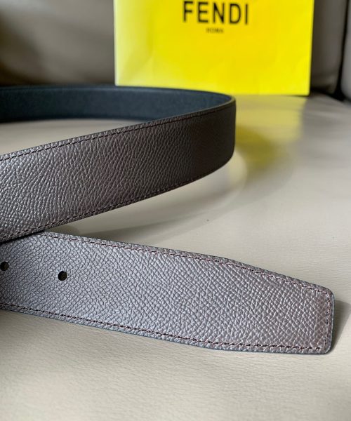 1:1 Replica Fendi Belt With Double F Buckle Grey For Women, Women Belt
