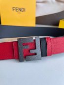 1:1 Replica Fendi Belt With Double F Buckle Red For Women, Women Belt