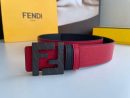 1:1 Replica Fendi Belt With Double F Buckle Red For Women, Women Belt