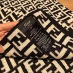 Fendi Black Wool And Silk Scarf 180cm/71in FXS424A3Q1F0QA1 