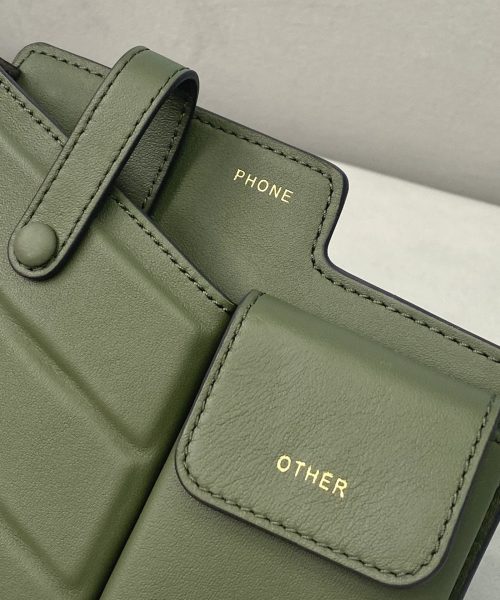 1:1 Replica Fendi Bustine 2 Pockets Mini Olive Bag For Woman 16cm/6in