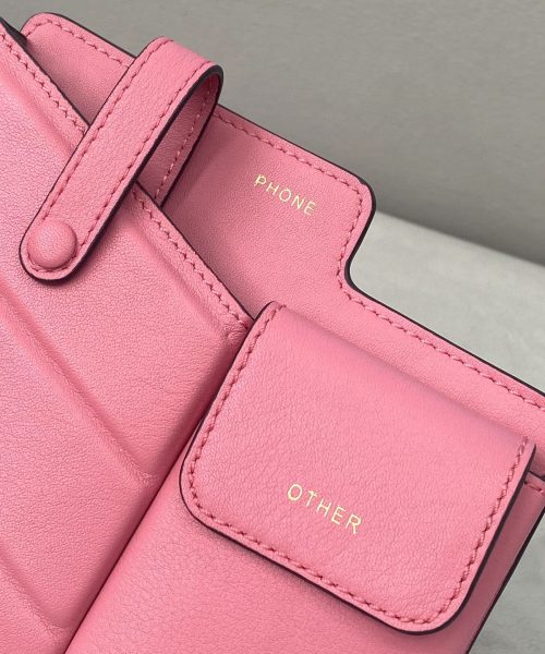 1:1 Replica Fendi Bustine 2 Pockets Mini Pink Bag For Woman 16cm/6in