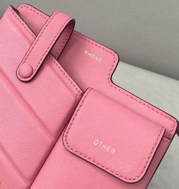 1:1 Replica Fendi Bustine 2 Pockets Mini Pink Bag For Woman 16cm/6in