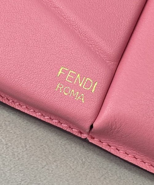 1:1 Replica Fendi Bustine 2 Pockets Mini Pink Bag For Woman 16cm/6in