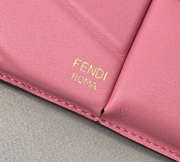 1:1 Replica Fendi Bustine 2 Pockets Mini Pink Bag For Woman 16cm/6in
