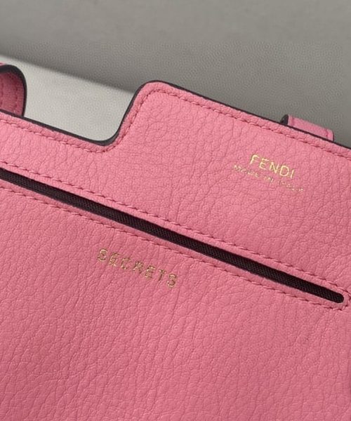 1:1 Replica Fendi Bustine 2 Pockets Mini Pink Bag For Woman 16cm/6in