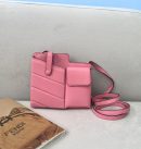1:1 Replica Fendi Bustine 2 Pockets Mini Pink Bag For Woman 16cm/6in