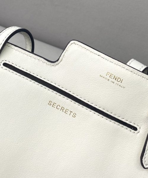 1:1 Replica Fendi Bustine 2 Pockets Mini White Bag For Woman 16cm/6in