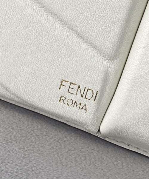 1:1 Replica Fendi Bustine 2 Pockets Mini White Bag For Woman 16cm/6in