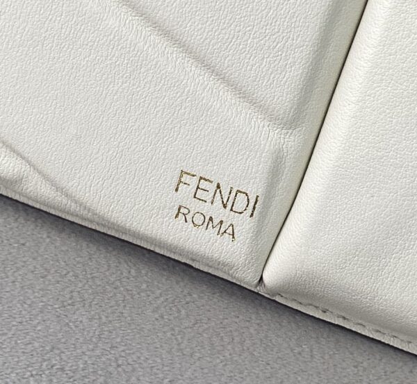 1:1 Replica Fendi Bustine 2 Pockets Mini White Bag For Woman 16cm/6in