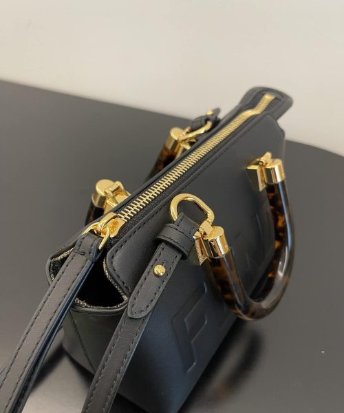 1:1 Replica Fendi By The Way Black Mini Bag For Woman 17cm/6.5in