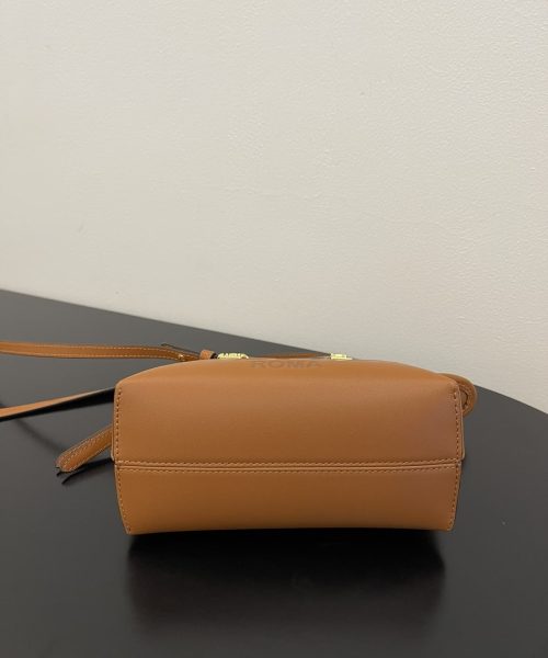 1:1 Replica Fendi By The Way Brown Mini Bag For Woman 17cm/6.5in