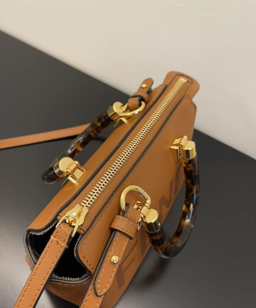 1:1 Replica Fendi By The Way Brown Mini Bag For Woman 17cm/6.5in