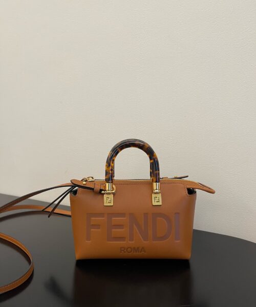 1:1 Replica Fendi By The Way Brown Mini Bag For Woman 17cm/6.5in
