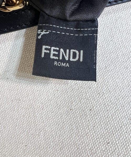 1:1 Replica Fendi Canvas Bag With Ff Embroidery Multicolor For Women 18cm / 7.1in