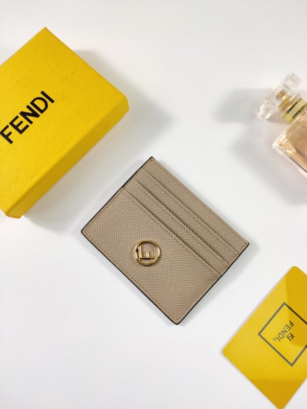 Fendi Card Case Flat Beige For Women 4in/10cm FF 8M0445A18BF0E65