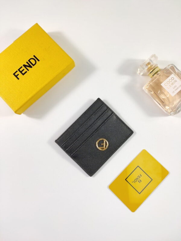 Fendi Card Case Flat black For Men 4in/10cm FF 8M0445A18BF0KUR