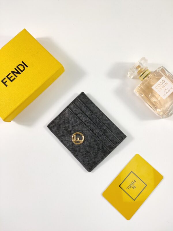 Fendi Card Case Flat black For Men 4in/10cm FF 8M0445A18BF0KUR