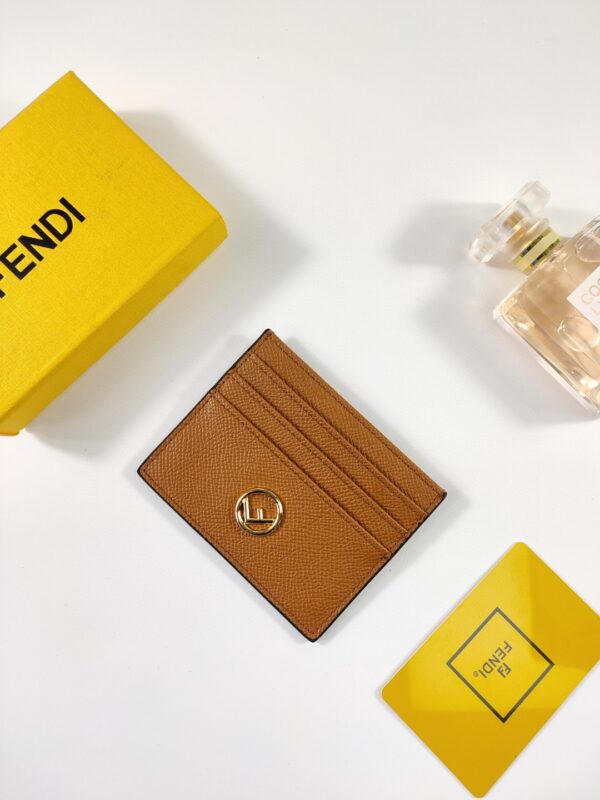 Fendi Card Case Flat Brown For Women 4in/10cm FF