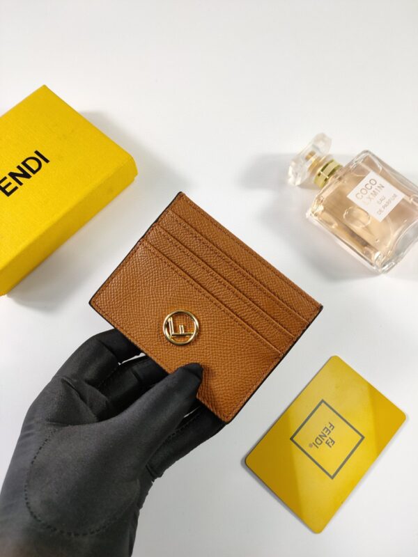 Fendi Card Case Flat Brown For Women 4in/10cm FF