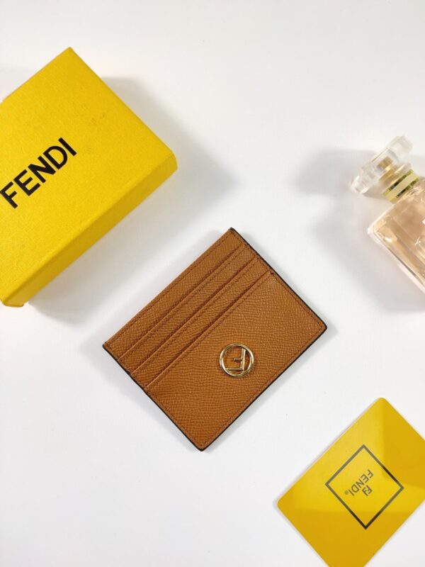 Fendi Card Case Flat Brown For Women 4in/10cm FF