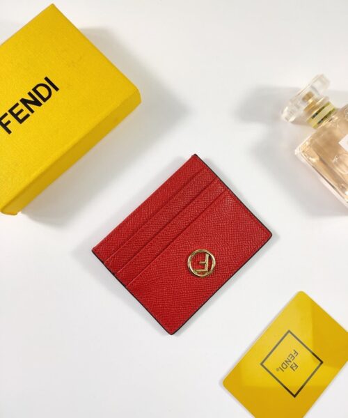 Fendi Card Case Flat Red For Women 4in/10cm FF 8M0445A18BF0MVV
