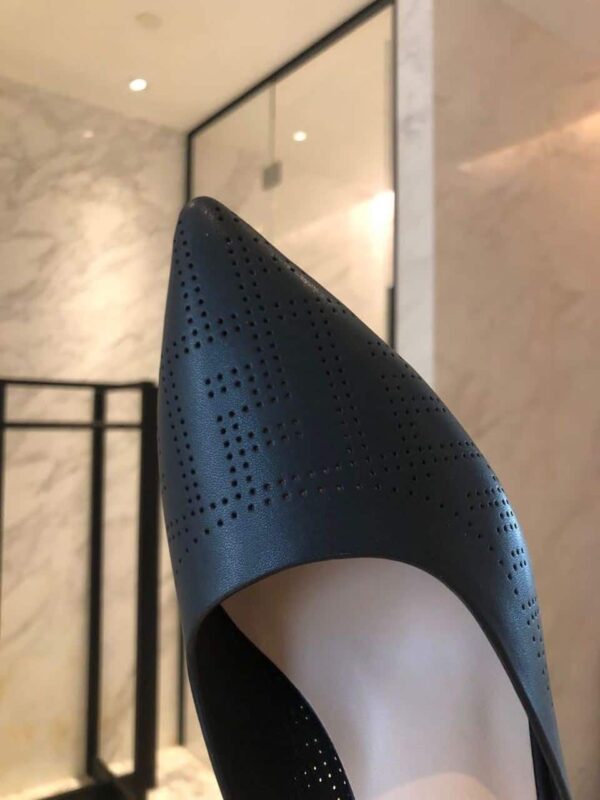 Fendi Colibri Perforated FF Sabot Mules 55mm Spring/Summer 2020 Collection, Black