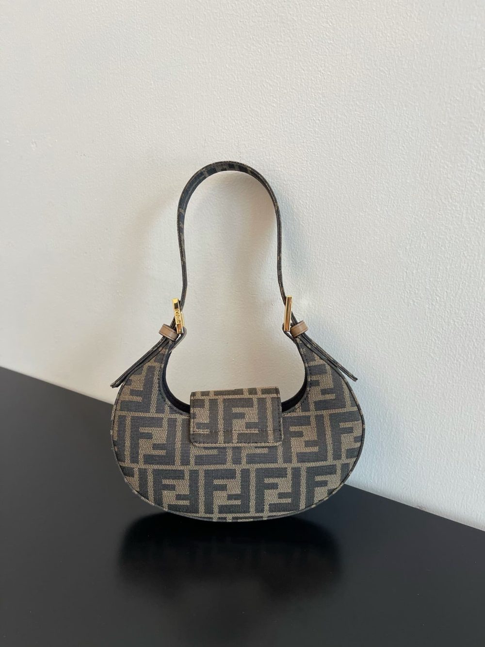 1:1 Replica Fendi Cookie FF Fabric Multicolour Mini Bag For Woman 22cm/8.5in 8BS065AKMOF0A6E - Image 7