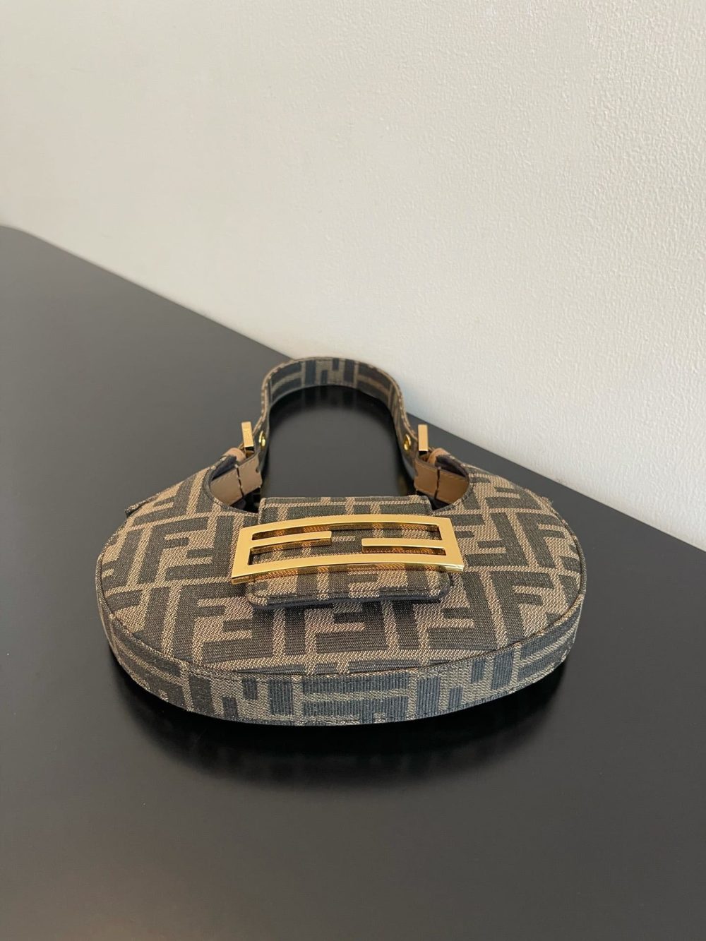 1:1 Replica Fendi Cookie FF Fabric Multicolour Mini Bag For Woman 22cm/8.5in 8BS065AKMOF0A6E - Image 8