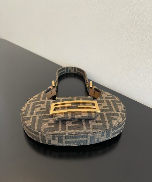 1:1 Replica Fendi Cookie FF Fabric Multicolour Mini Bag For Woman 22cm/8.5in 8BS065AKMOF0A6E