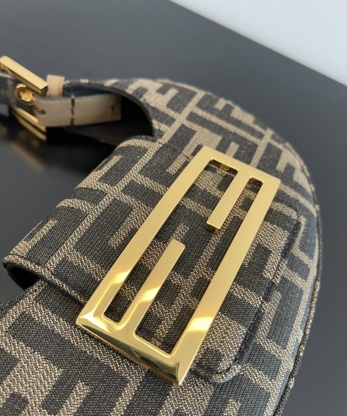 1:1 Replica Fendi Cookie FF Fabric Multicolour Mini Bag For Woman 22cm/8.5in 8BS065AKMOF0A6E