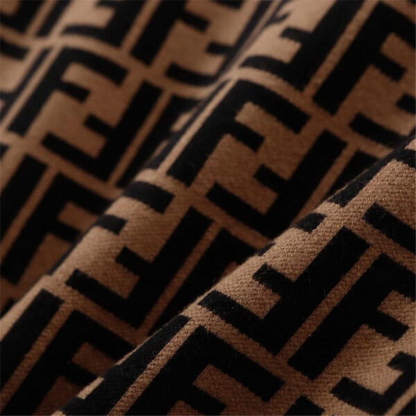 Fendi Cotton Pullover Jumper Brown For Men