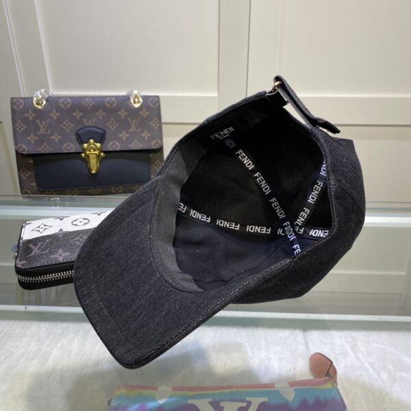 Fendi Denim Baseball Cap Black Fendi Cap