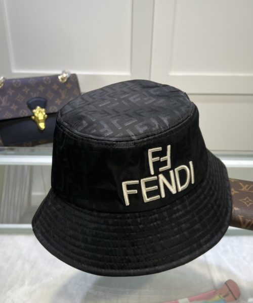 Fendi Denim Bucket Hat Black Fendi Hat