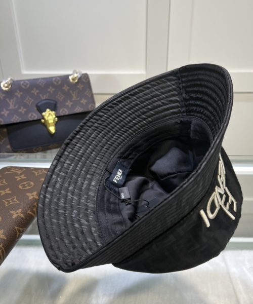 Fendi Denim Bucket Hat Black Fendi Hat