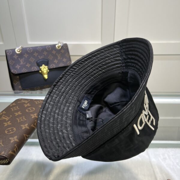 Fendi Denim Bucket Hat Black Fendi Hat
