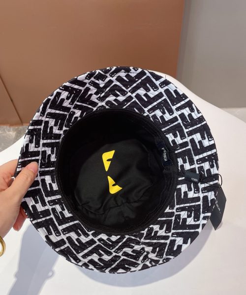 Fendi Denim Bucket Hat Black Fendi Hat