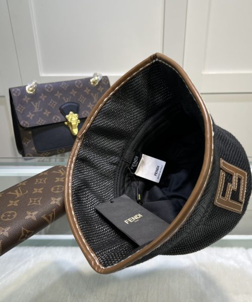 Fendi Denim Bucket Hat Black Fendi Hat