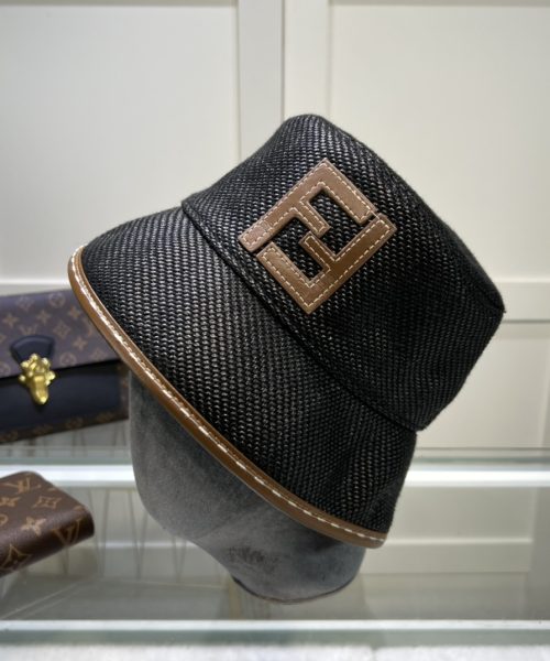 Fendi Denim Bucket Hat Black Fendi Hat